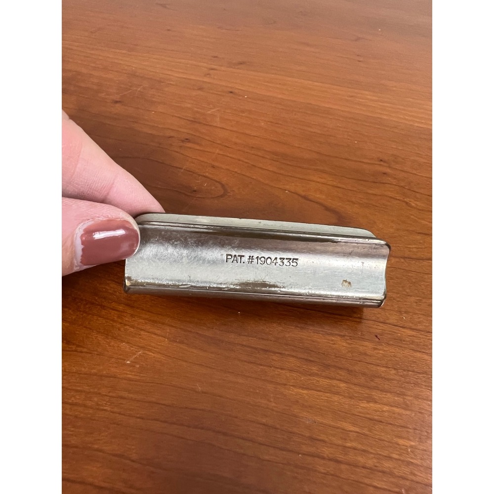 Vintage Metal Guitar Slide Chrome Plated Steel Pat 1904335 Blues Rock Accessory